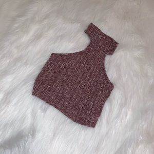 Purple halter crop top